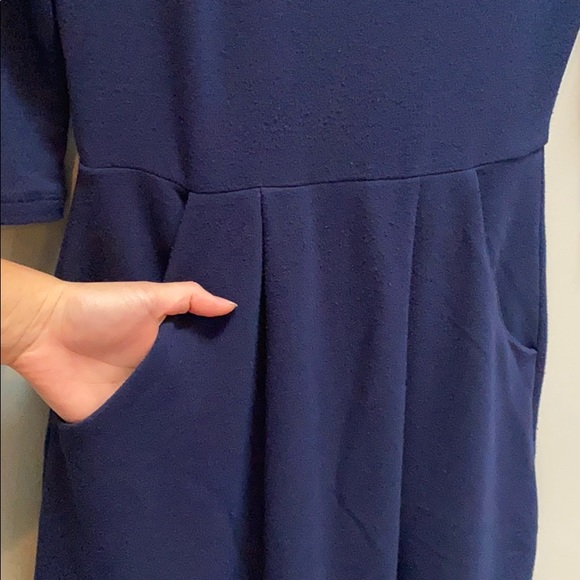 3/4 Sleeve A-Line Dress - Picture 3 of 4